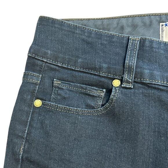 Paige Hidden Hills Straight Jeans Anthropologie Dark Blue Wash Denim Size 26 - Picture 7 of 13